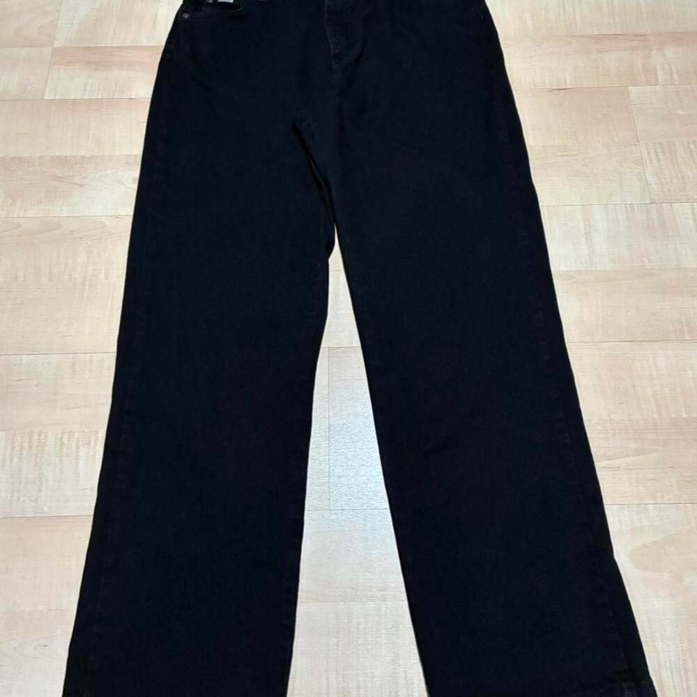 Lee Relaxed Straight Leg Black Jeans Size 12 Medium